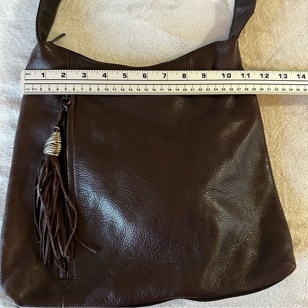 Vintage Brown Genuine Leather Shoulder Bag - Picture 9 of 16